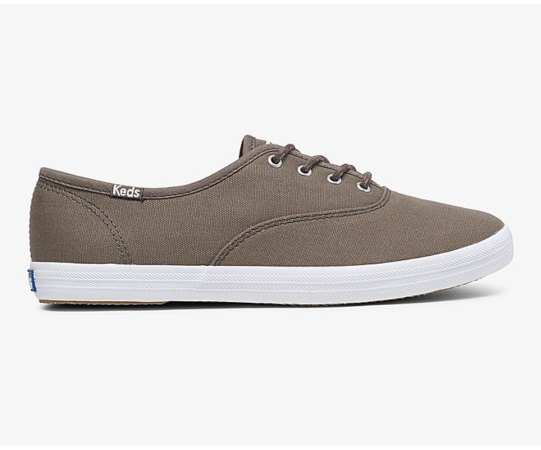 Keds Women's Champion Fall Solids Olive Champion Shoes - IO6591702